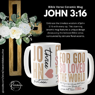 John 3:16 Bibelvers Keramikbecher Kaffeetasse