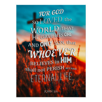 John 3:16 Bibelverse Poster