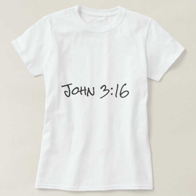 John 3:16 Bible Verse Christlich Faith Text Design T-Shirt (Design vorne)
