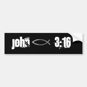 John 3:16 Bible Zitat individualisieren Autoaufkleber