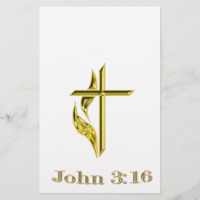 John 3:16 briefpapier (Vorderseite)