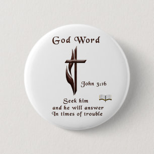 John 3:16 button