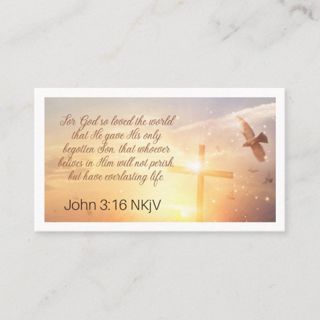 John 3:16 Carte de prière (Devant)