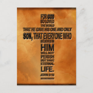 John 3:16 Carte postale