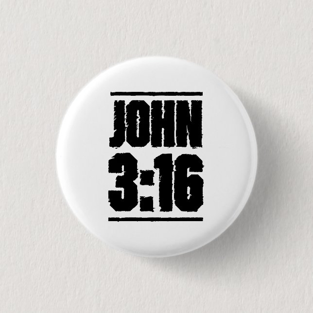 John 3:16 Christlich Bibelverse Button (Vorderseite)