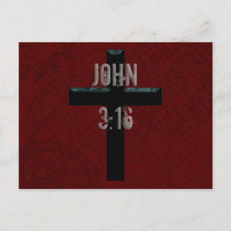 John 3:16 Christlich Cross Postkarte