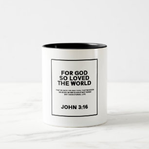 John 3:16 Christlich Zweifarbige Tasse