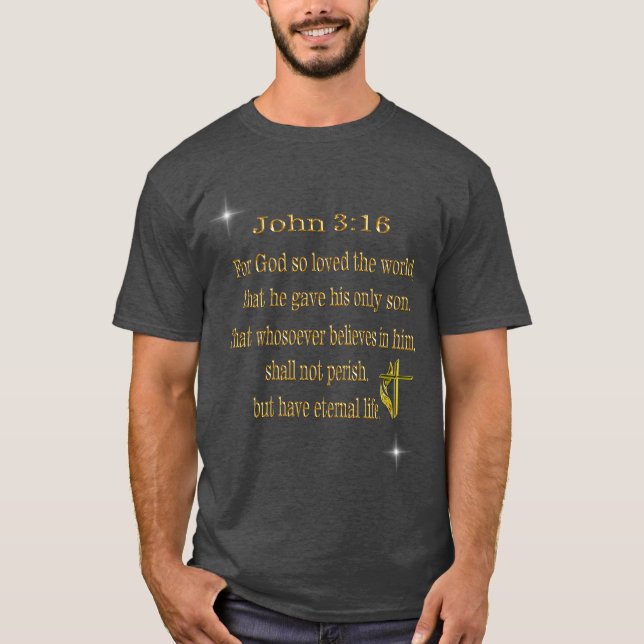 John 3:16 Christlicher T - Shirt (Vorderseite)