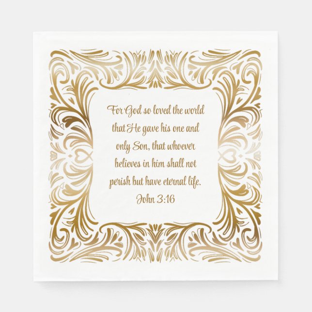 John 3:16 Denn Gott so geliebt | Elegante Weihnach Serviette (Vorderseite)