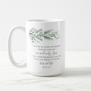 John 3:16 Elegant Modernes religiöses Weihnachtsge Kaffeetasse