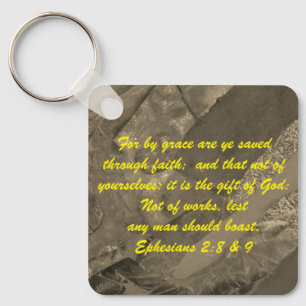 John 3:16 & Ephesians2:8 & 9 Bible-Wahrheit Schlüs Schlüsselanhänger