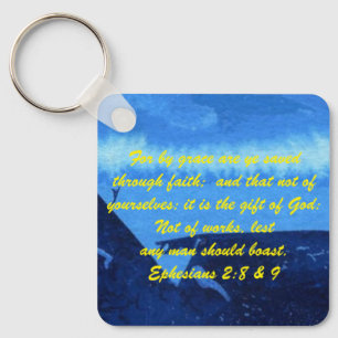 John 3:16 & Ephesians2:8 & 9 Bible-Wahrheit Schlüs Schlüsselanhänger