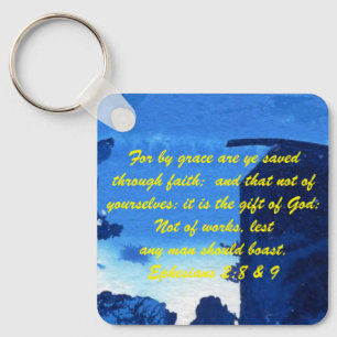 John 3:16 & Ephesians2:8 & 9 Bible-Wahrheit Schlüs Schlüsselanhänger