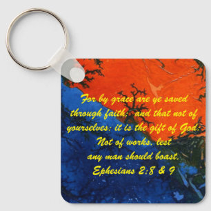 John 3:16 & Ephesians2:8 & 9 Bible-Wahrheit Schlüs Schlüsselanhänger