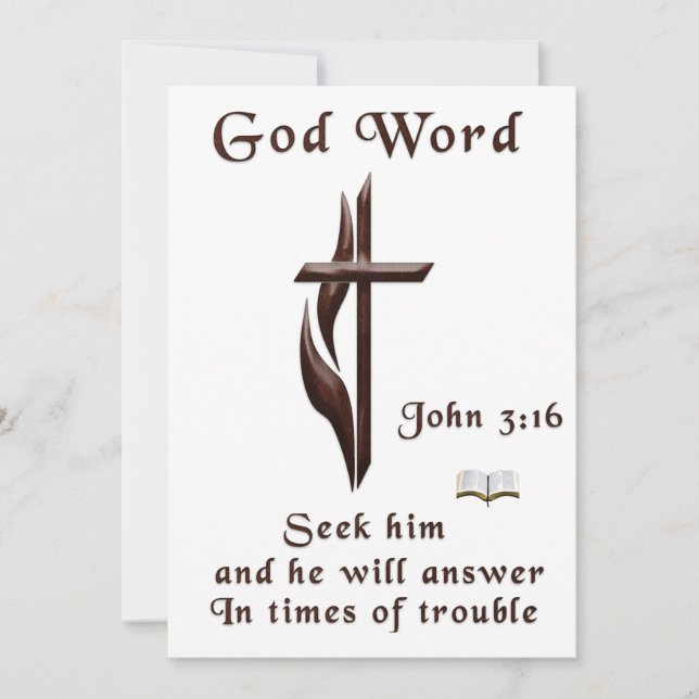 John 3:16 feiertagskarte (Vorderseite)