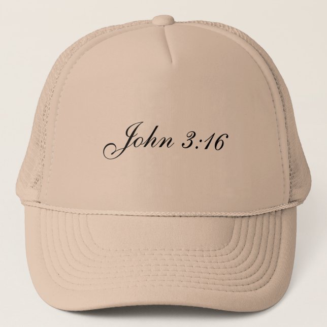 John-3:16 Fernlastfahrer-Hut Truckerkappe (Vorderseite)