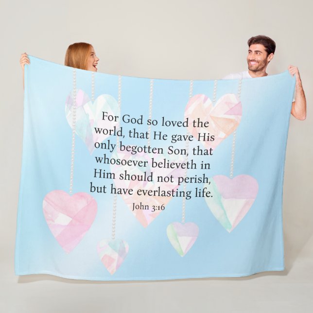 John 3:16 fleecedecke (Beispiel)