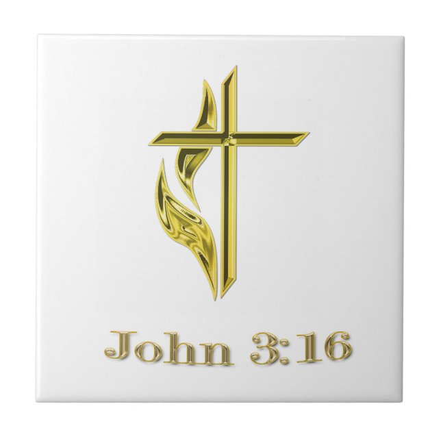 John 3:16 fliese (Vorderseite)