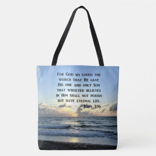 JOHN 3:16 FOTO "BLAUE SKIES" TASCHE