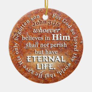 John-3:16 für Gott also geliebt dem Weltbibel-Vers Keramik Ornament