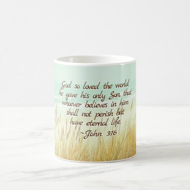 John-3:16 für Gott also geliebt der Welt, Kaffeetasse (Mittel)