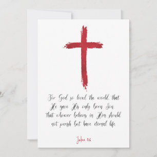 John 3:16 "Für Gott so liebte die Welt..." Karte