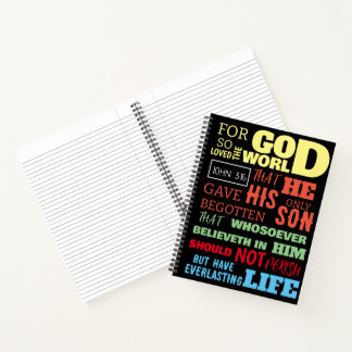 JOHN 3:16 FÜR GOTT SO LIEBTE DIE WELT NOTIZBUCH