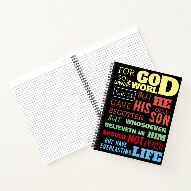 JOHN 3:16 FÜR GOTT SO LIEBTE DIE WELT NOTIZBUCH (Innenseite)