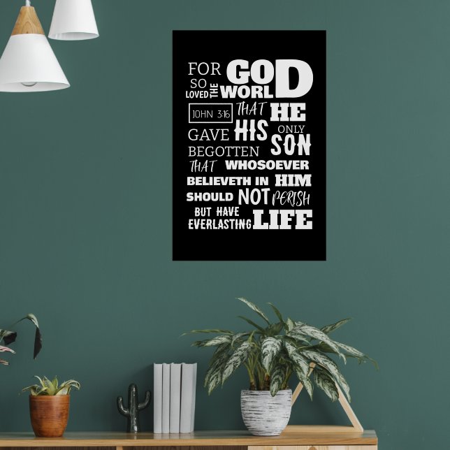 JOHN 3:16 FÜR GOTT SO LIEBTE DIE WELT POSTER (Wohnzimmer 1)