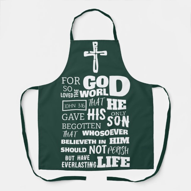 JOHN 3:16 FÜR GOTT SO LIEBTE DIE WELT SCHÜRZE (Vorderseite)