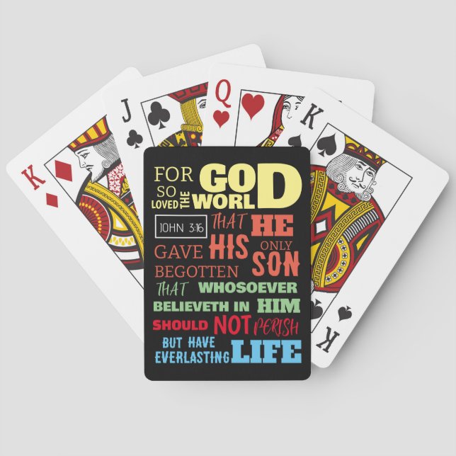 JOHN 3:16 FÜR GOTT SO LIEBTE DIE WELT SPIELKARTEN (Rückseite)