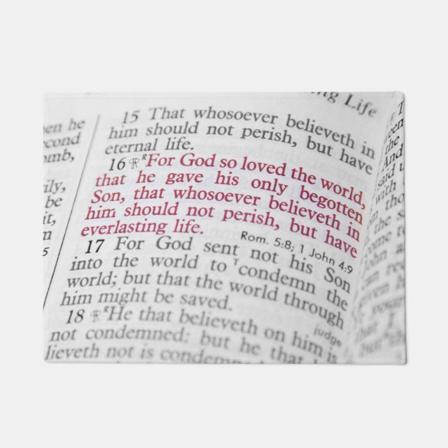 John 3:16 fußmatte (Vorderseite)