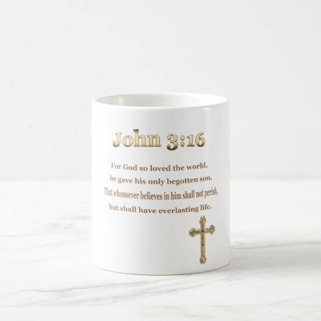 John 3:16 Geschenke Kaffeetasse (Mittel)