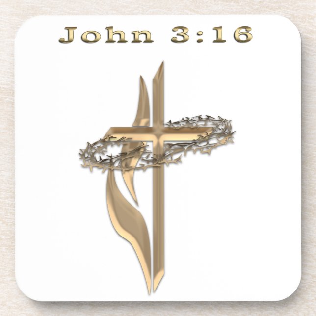 John 3:16 getränkeuntersetzer (Vorderseite)