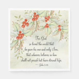 John 3:16 God so Loved the World Serviette