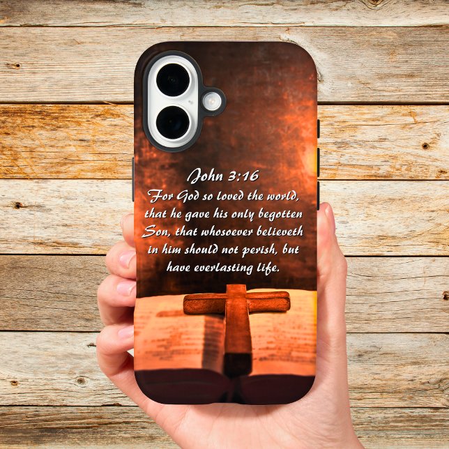 John 3:16 Gott so liebte die Welt, Laterne iPhone 16 Hülle (John 3:16 God so loved the world, lantern Case-Mate iPhone Case)