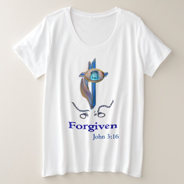 John 3:16 große größe T-Shirt (Design vorne)