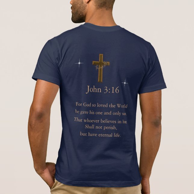 John 3:16 homme T-shirt (Dos)