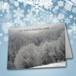 John 3:16 Icy Frost Carte de Noël