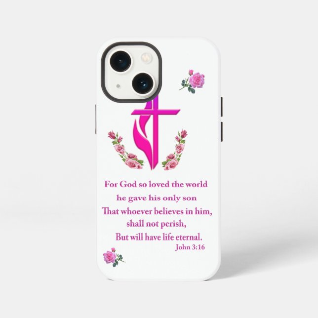 John 3:16 iPhone 13 mini hülle (Rückseite)