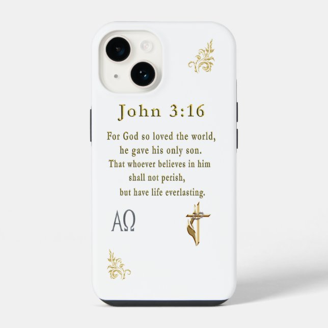 John 3:16 iPhone 14 hülle (Rückseite)
