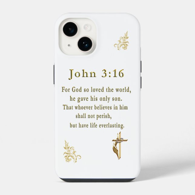 John 3:16 iPhone 14 hülle (Rückseite)