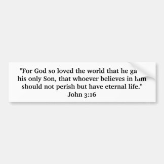 John-3:16… Jesus Christus, unser Lord und Retter! Autoaufkleber