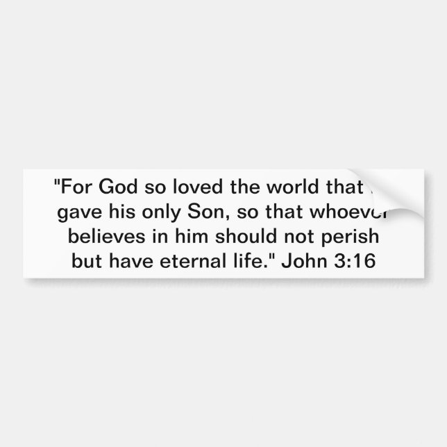 John-3:16… Jesus Christus, unser Lord und Retter! Autoaufkleber (Vorne)