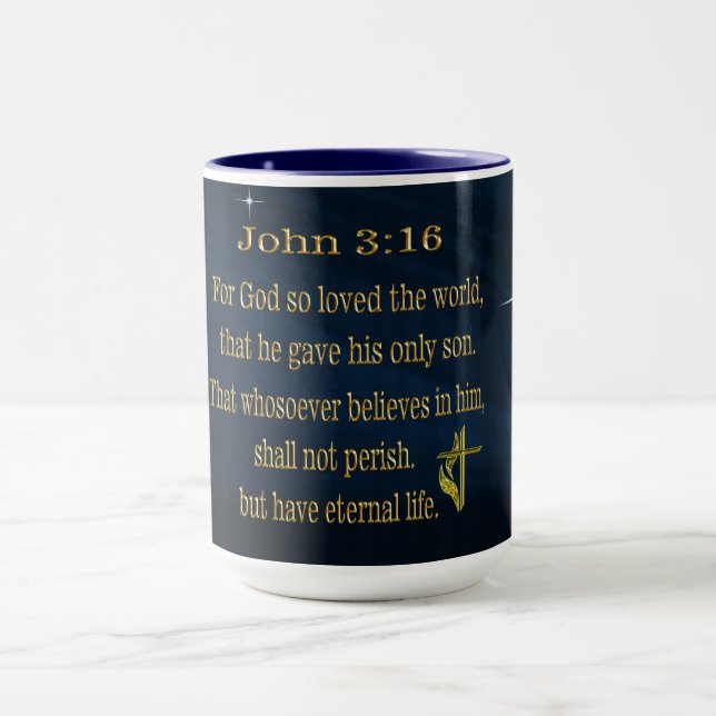 John 3:16 Kaffeetassen (Zentrum)