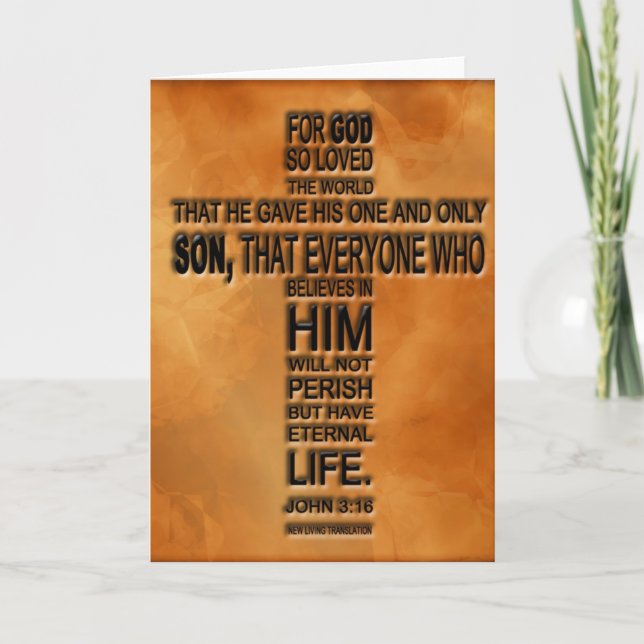 John 3:16 Karte (Vorderseite)
