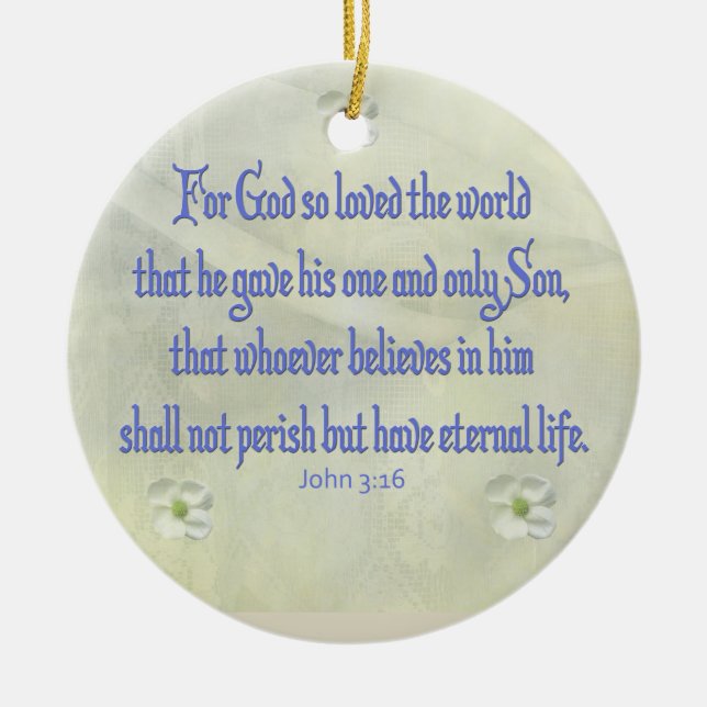 John 3:16 keramik ornament (Vorne)