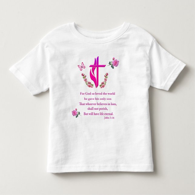 John 3:16 kleinkind t-shirt (Vorderseite)