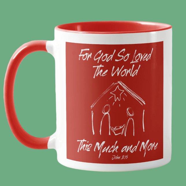 JOHN 3:16 MANGER TASSE - RED (Von Creator hochgeladen)