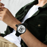 John 3:16 Männer Armbanduhr<br><div class="desc">Der berühmteste Vers in der Bibel—Für Gott so liebte die Welt... JOHN DREI SECHZEHEN. Trendy Sporttypografie in schwarz für Athleten und Sportbegeisterte. Macht ein großartiges Vatertagsgeschenk!</div>